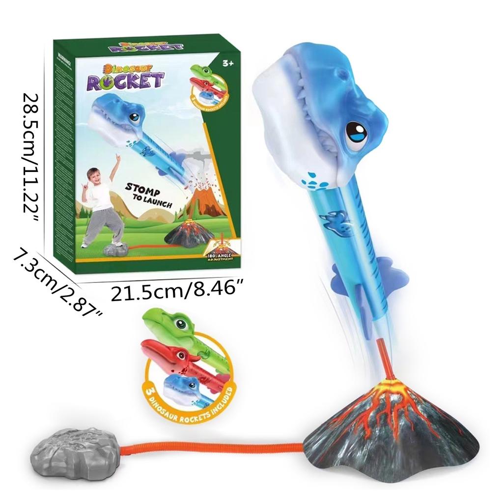 Flying Dinosaur Rockets for Outdoor/Camping/Beach/Backyard/Lawn Game Sports Colorful Rocket Theme Sport Game