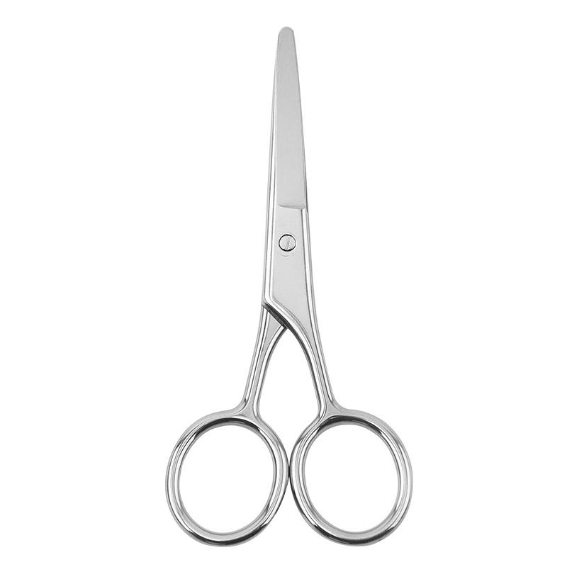 Stainless Steel Multi-Purpose Scissors: Beard, Eyebrow, Nose Hair, and Eyelash Trimmer
