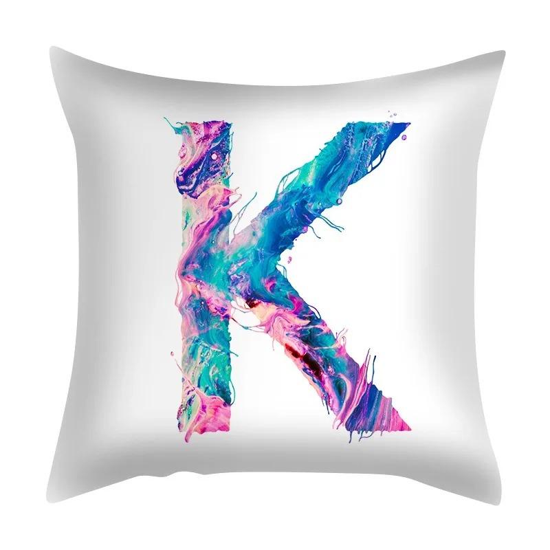 Colorful Creative Letter Decorative Pillowcase Living Room Office Home Pillowcase Car Ornaments