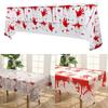 Bloody Table Cover Bloody Handprints Tablecloths Rectangle Scary Table Cover for Halloween Spooky Party Decorations