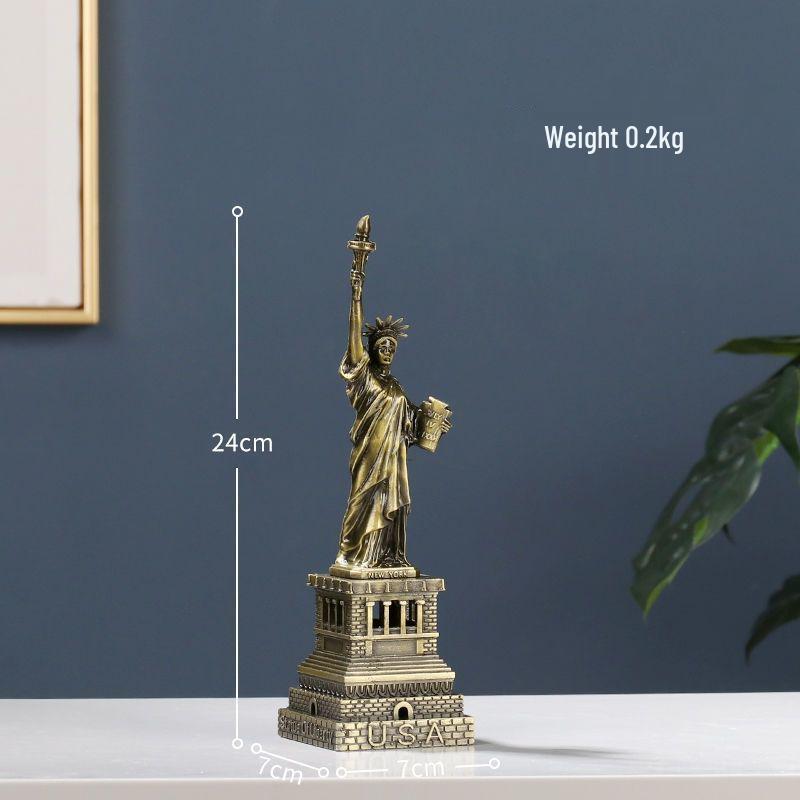 High-End Metal Landmark Building Model for Office & Living Room Decoration