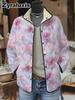 Women's Padded Cotton Jacket Floral Digital Print Women's Cotton Jacket
