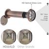 16mm 180° Wide Angle Door Viewer Peephole: Reinforced Steel Lock Core with 360° Rotation Privacy Cover for 1.77 Thickness, Dustproof