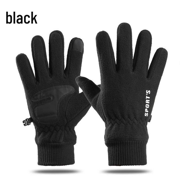 Unisex Winter Fleece Gloves: Windproof, Touchscreen-Compatible for Cycling, Sports, and Skiing