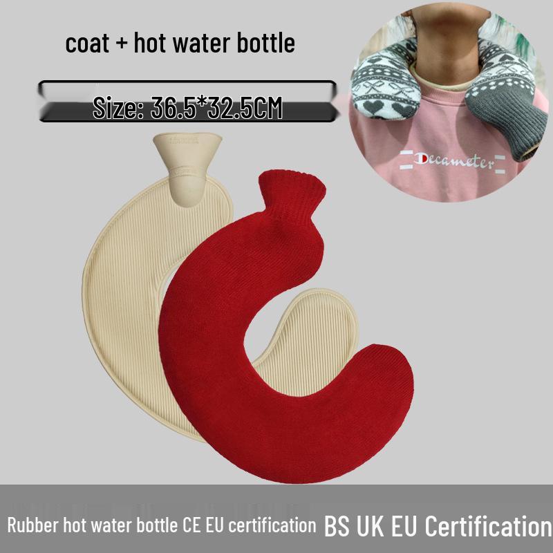 Explosion-Proof Hot Water Bottle: Rubber Design for Stomach and Feet, Long-Lasting Warmth