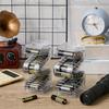Transparenter Kunststoff Batterie-Organizer - Mehrfachfach Hängendes Aufbewahrungsregal für Batterien, Transparentes Design für einfache Sichtbarkeit, Batteriehalter