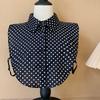 Fake Collar, Women'S Shirt, Fake Collar, Black And White Polka Dot Doll Collar, Bottom Inside, Shirt Collar.