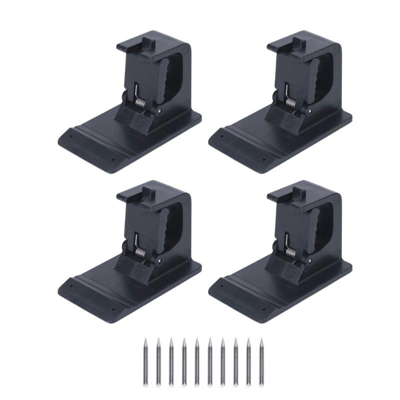 No Drill Shower Curtain Rod Brackets ABS Wall Support with Flat Base and Serrated Grip for Bathroom Bedroom Kitchen Daily Use