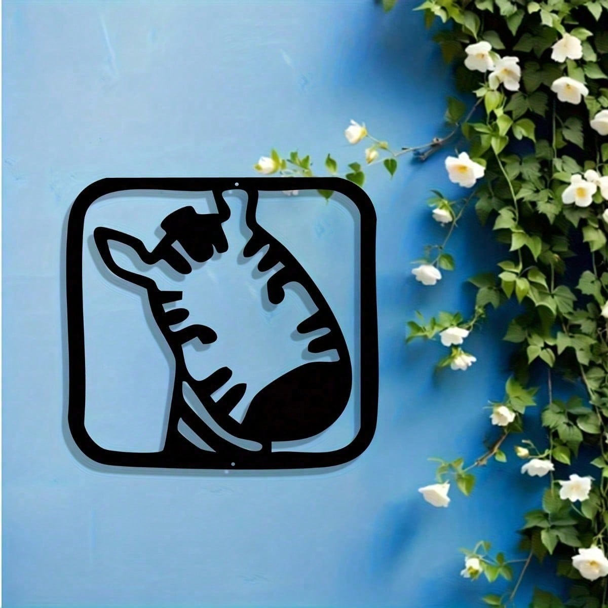 Metal Wall Art Zebra Decor for Home and Garden