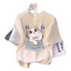 Cross-Border E-commerce Women's Cartoon Kitten Print Short-Sleeve T-Shirt, 2026 Summer, Plus Size, Loose Fit, Trendy Slimming Design.