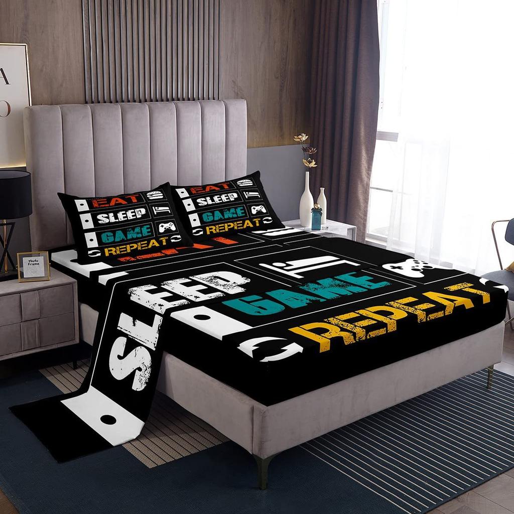 Color tie-dye swirl pattern bed hat four-piece bedding set bedroom dormitory bedding decoration