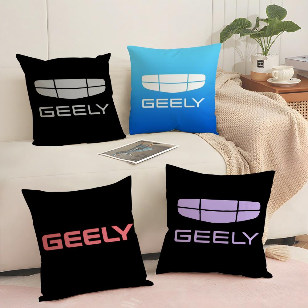 Luxury GGeely Cushion Cover Short plush Doublesided Print Square Throw Pillow Covers Sofa Home Cushion Decor