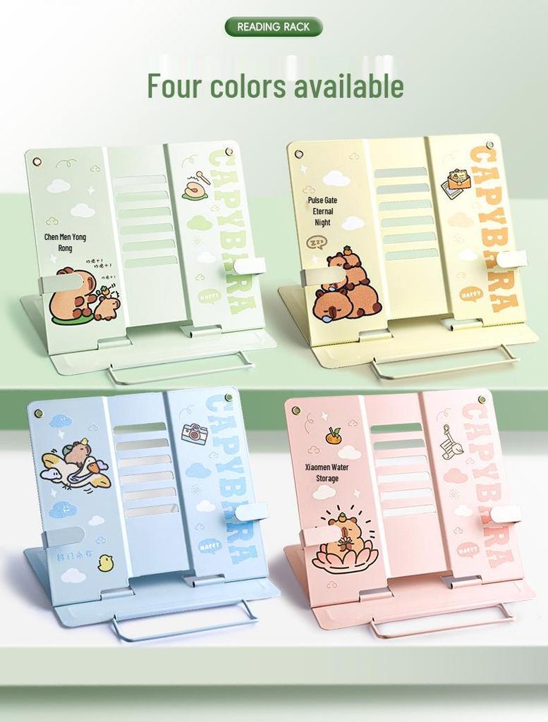 Kaba Bear Adjustable Reading Stand - Multifunctional Metal Book Holder for Students