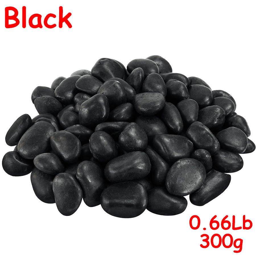 

0.66Lb High Polished Natural Pebbles for Fish Tank Aquarium, Plant Vases, Courtyard Garden Landscape & Horticultural Decoration чёрный