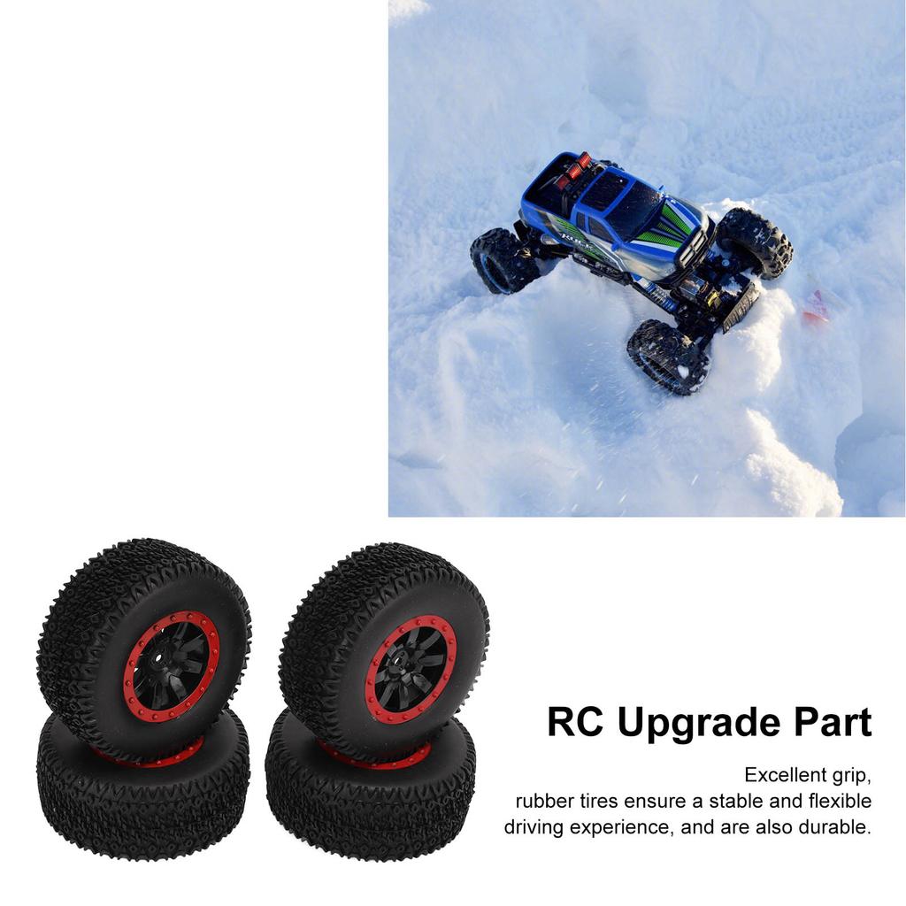 4pcs Short Course Truck Tires 12mm Hex RC Short Course Truck Rubber Wheel for   Slash for HPI