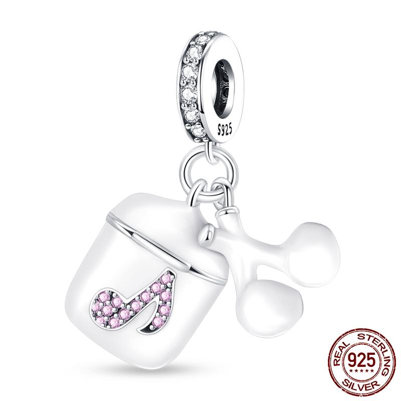 Original Design Kopfhörer Anhänger Kupfer Charm Perlen Passen Original Marken Armband Frauen DIY Schmuck Geschenk Herstellung