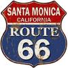 Vintage Route 66 Square Metal Tin Sign Garage Home Bar Decor 20x20cm