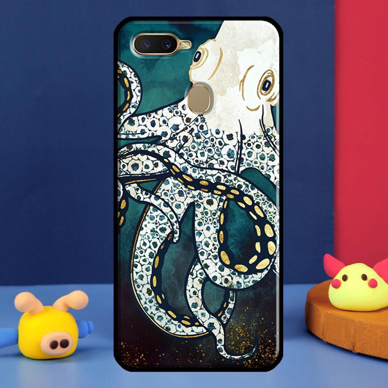 Marine Life Ocean Octopus Case For Oppo A96 A76 A16 A74 A94 A54 S A57 A77 A58 A78 A98 A5 A9 A91 A15 A17 A52 A72 Cover