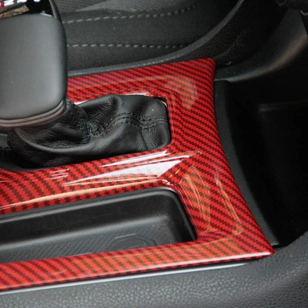 Kohlefaser-Zierleiste für 2015-2021 Dodge Challenger Mittelkonsolen-Schaltkulissen-Panel