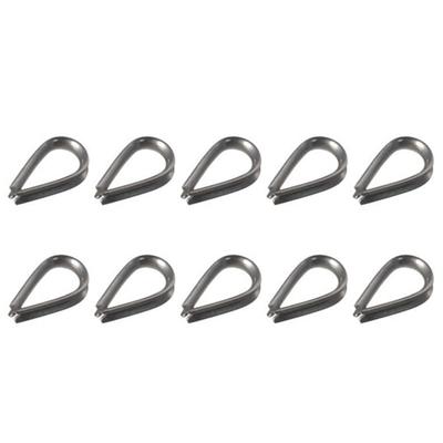 10pcs 1.5-12mm Wire Rope Thimbles 304 Stainless Steel Thimbles Ring Clamp  Rope Connecting Head