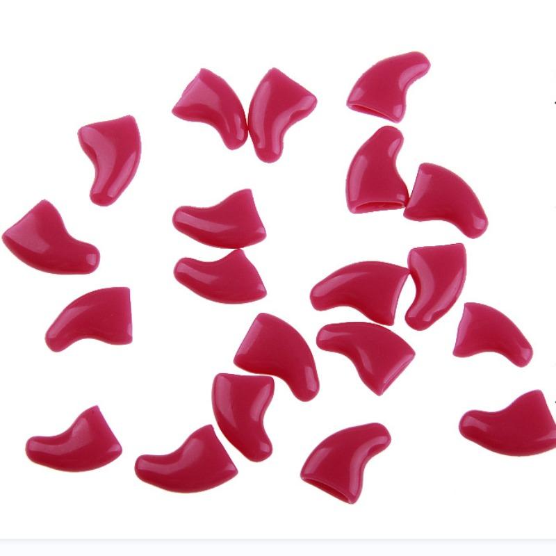 20 Pcs Haustier Hund Pfoten Krallen Nägel Kappen Abdeckungen Weiche Schutzhülle Sparkle Mult-Farben