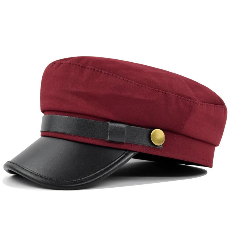 Herbst und Winter Vielseitige Baskenmütze Retro Flache Kappe Kleines Gesicht Schwarze Malerhut Modehut Klassisch Vielseitig Verstellbar
