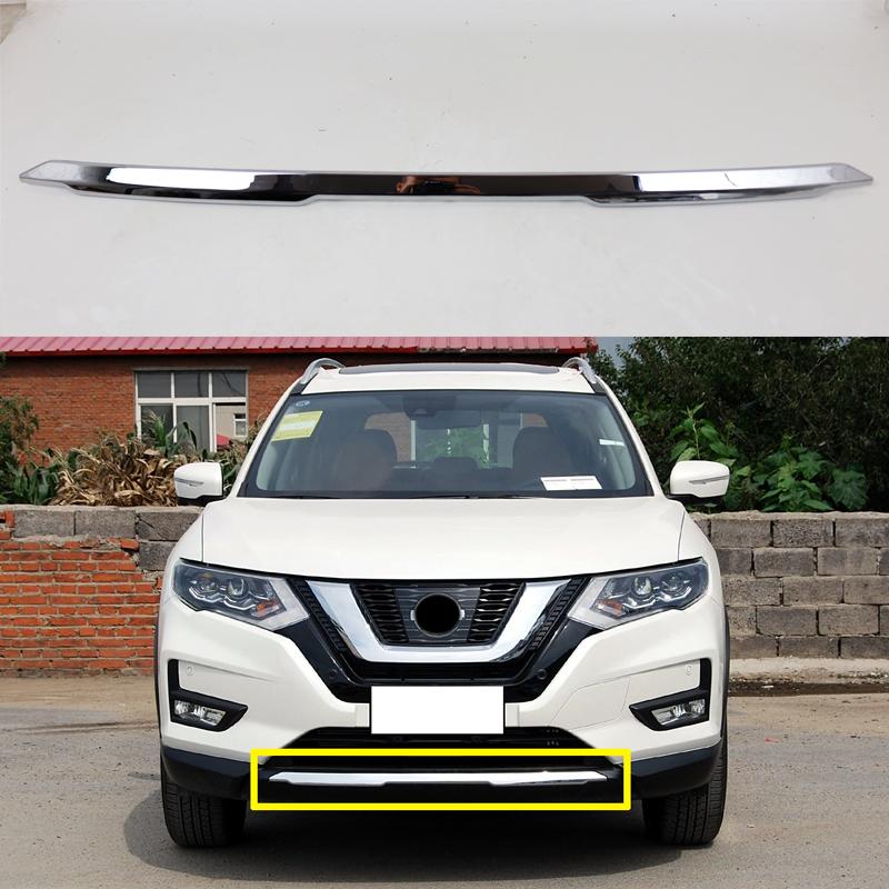 Для Nissan X-Trail X Trail T32 2014-2021 Хромированная декоративная накладка на передний бампер Защитная накладка на бампер 2017-2021 Front