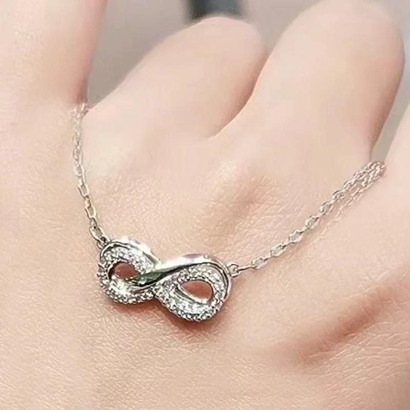 2026 New Trend Fine Jewelry Set Charming Heart Crystal Fashion Stainless Steel Necklace Earrings As a Anniversary Gift for Women
