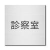 Katachi Lab Room Name Plate, Examination Room, Square, Stainless Steel Look, Silver, Door Plate, Sticker Type, Made In Japan