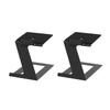 2Pcs Metal Bookshelf Speaker Stand 6° Incline Speaker Bracket Speaker Risers for Most Small & Medium Bookshelf Speakers