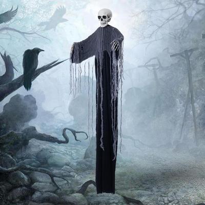 Spookachtig Geest Requisiet met Gewaad Spookachtig Led Licht Hangende Geest Schedel Ornamenten voor Halloween Feest Decor Spookhuis voor Binnen