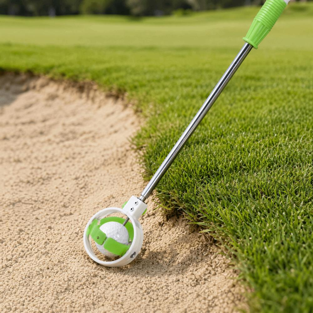 Locking Clip Golf Ball Retriever Double Ring Head Golf Ball Grabber Practice Use