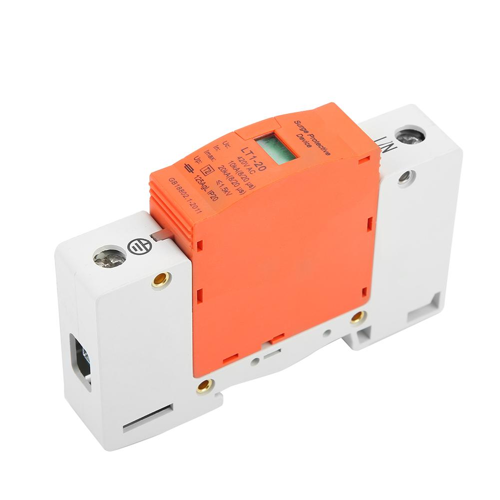 1P 10kA 20kA 420vAC House Surge Protective Low Voltage Arrester Device