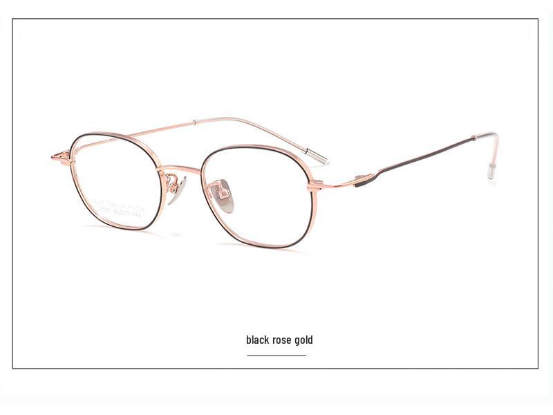 Ultra-Light High Prescription Small Frame Myopia Glasses - Pure Titanium, Elegant Design for Women