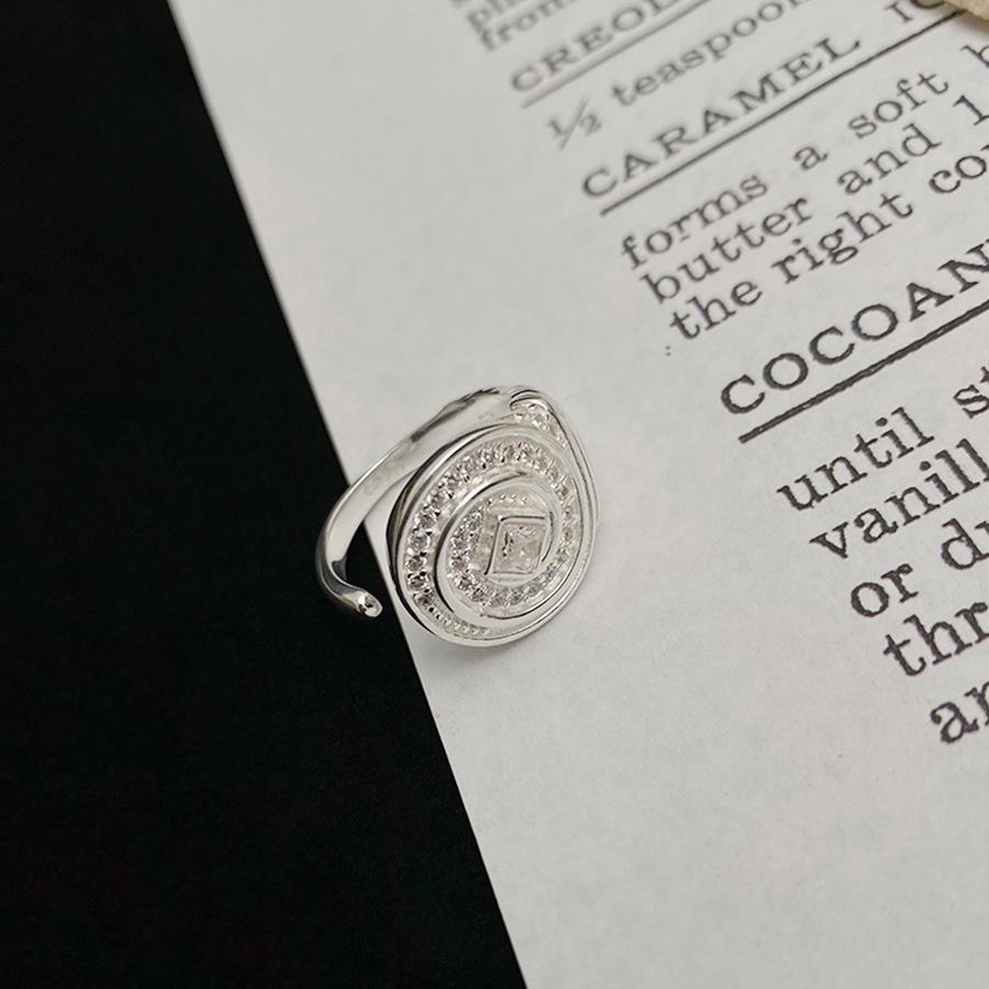 Geometric Square & Circle Openable Women’s Ring - Trendy Hip Hop Creative Design Openable Adjustable