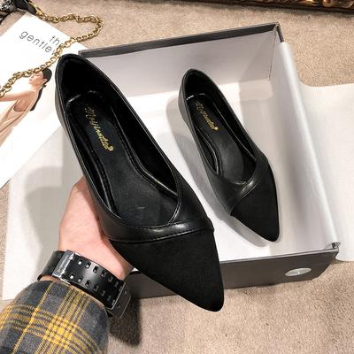 Pointed Single Shoes Women's Flat-soled New Soft-soled Doudou Shoes Large Size 41-43