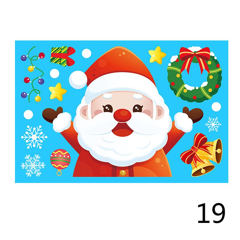 Window Christmas New Year Decorations, Santa Claus Christmas Stickers, Children's Room Snowflake Stickers, Winter Wall Sticker