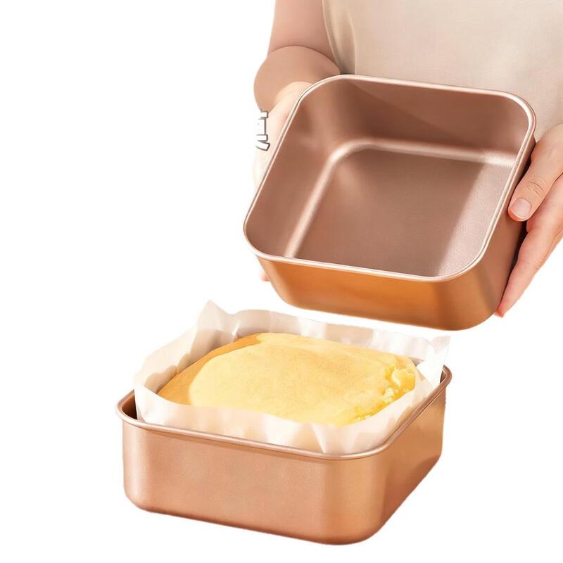 MDNG 13-inch Golden Carbon Steel Deep Cake Pans, Set of 2