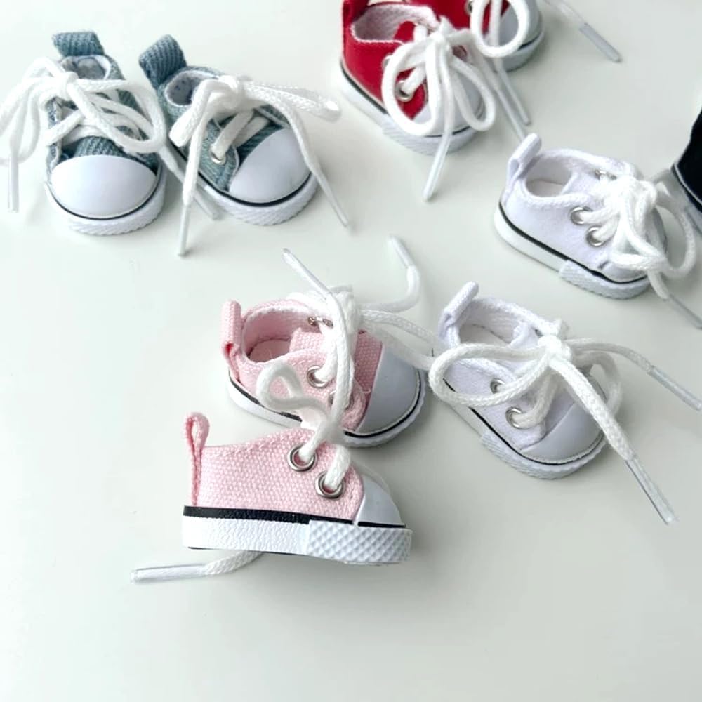 Ruokey Doll Clothes 15cm/17cm Cute Costume Outfit for Plush Toys Accessories Pink Canvas Shoes