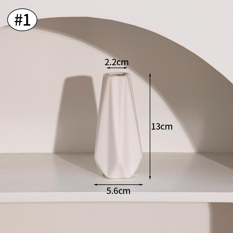 White Ceramic Vases Nordic Decorative Vasen Ornaments Home Living Room Decor Flower Arrangements Sketching Props Desktop Decor