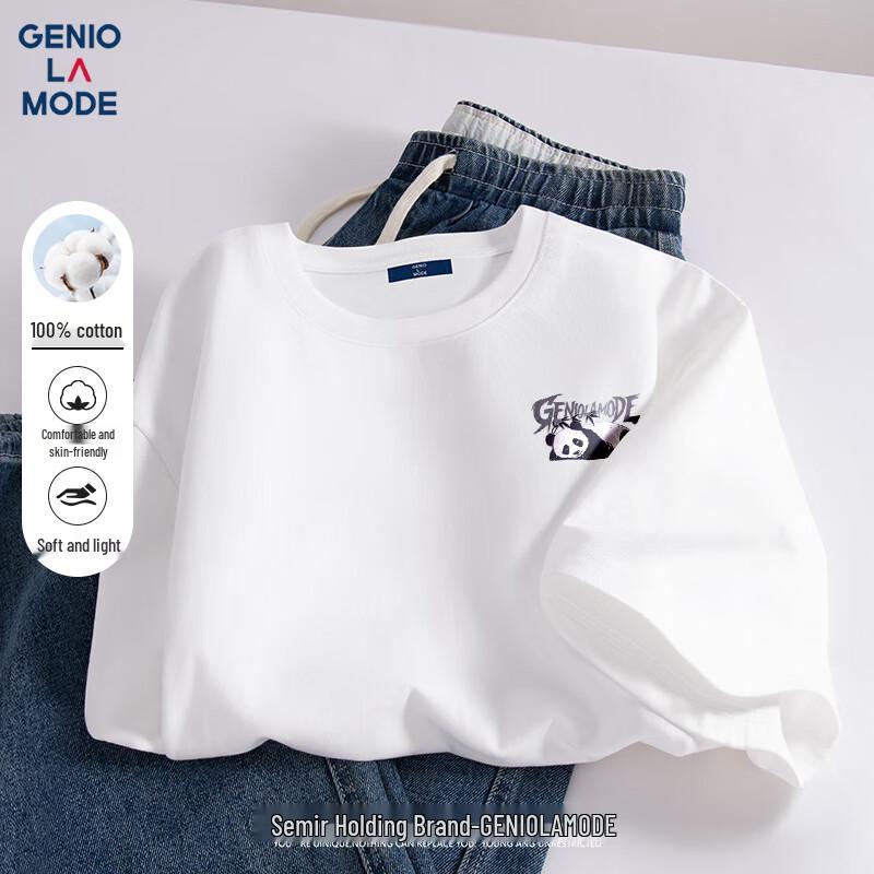 GENIOLAMODE Men s Loose Fit Printed Short Sleeve Cotton T-Shirt 3XL