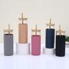 Portable High Borosilicate Glass Straw Cup with Bamboo Lid - Stylish & Durable.
