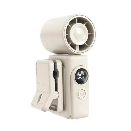 

Clip-On Handheld Fan USB Rechargeable Mini Fan with LED Display 360 Degrees Rotating Clip Lightweight Cooling Fan for Travel Stroller Outdoor білий