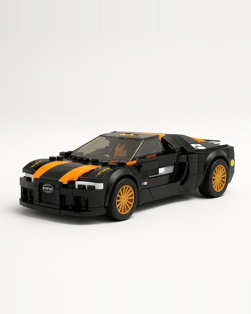 MOULD KING Speed ​​Champion Bugatti Chiron 300 Supercar 27055 zestaw do budowania zabawka model kolekcjonerski blok samochodowy prezent dla dzieci 8+(386 sztuk)