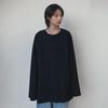 Damen Langarm Weißes T-Shirt: Lockere Passform, Koreanischer Stil, Rundhalsausschnitt, Einfarbig, Ideal für Frühherbst und Frühling.