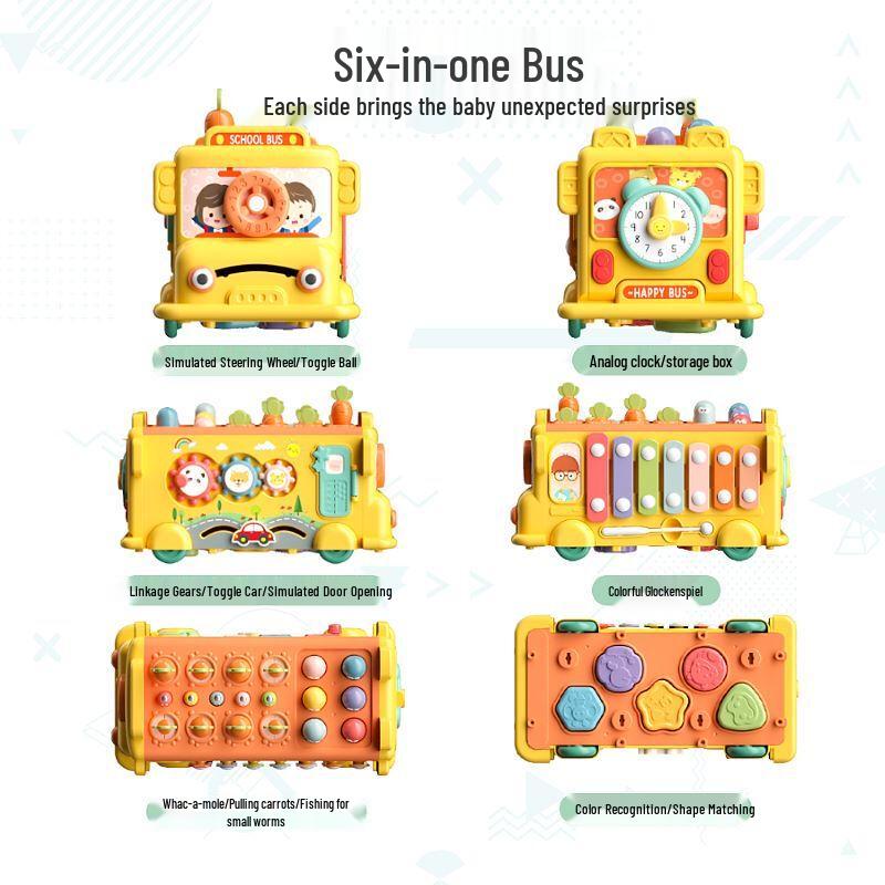 Multi-functional Baby Activity Bus & Game Table