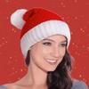 Dress Up Christmas Hat Red Knitted Santa Claus Cap Knit Christmas Beanie  Outdoor