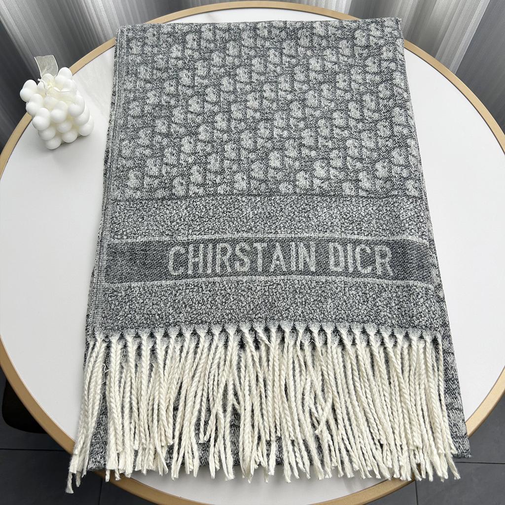 New Letter Printed Warm Women's Scarf Winter Imitation Cashmere Tassel Long Shawl