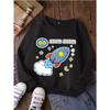 Felpa girocollo alla moda, Top casual sportivo