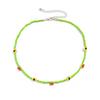 Accessories, creative contrasting color rice bead beaded necklace women, simple geometric imitation pearl single-layer necklace decoration